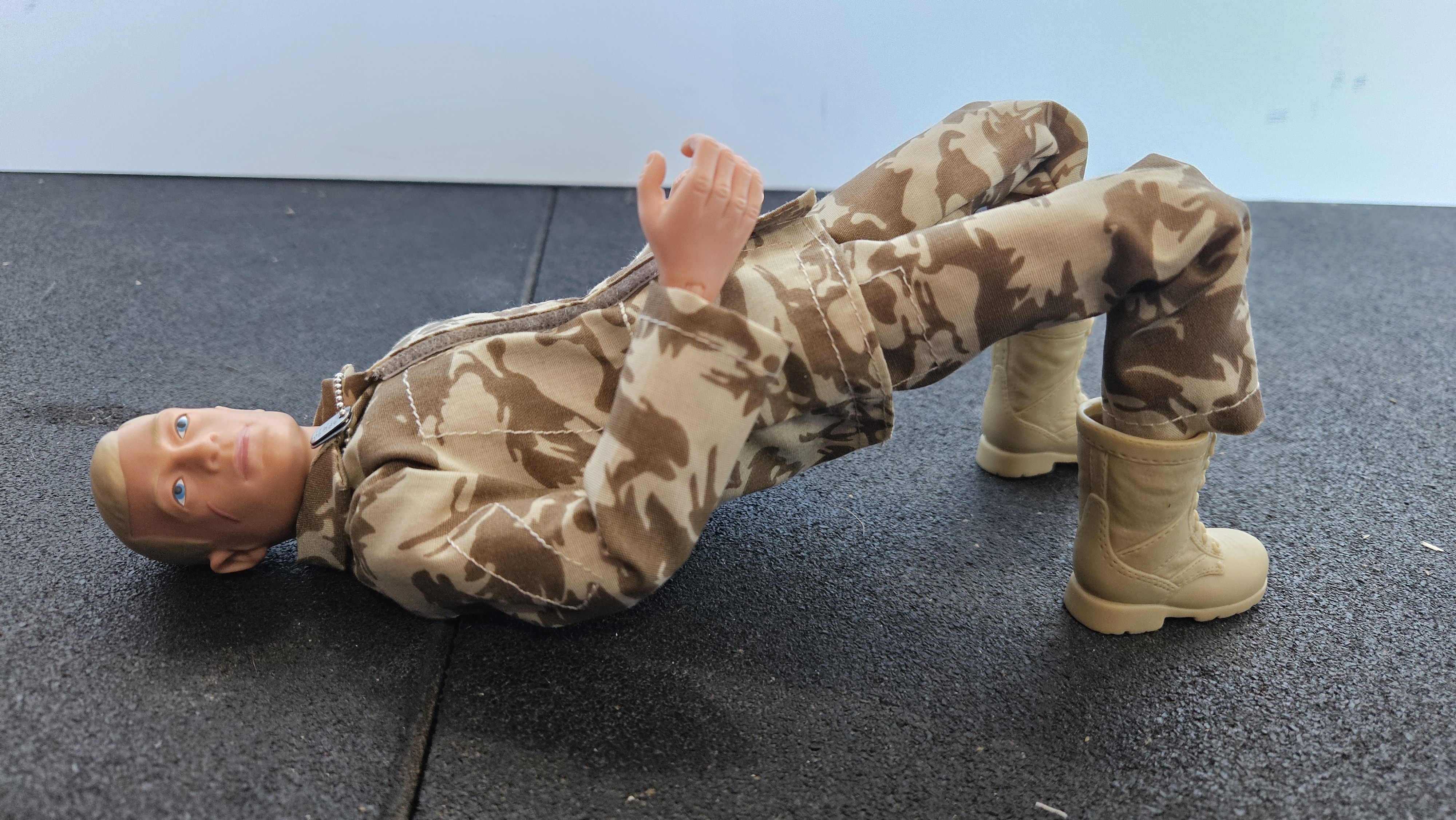 Action Man doing Bridge Pose